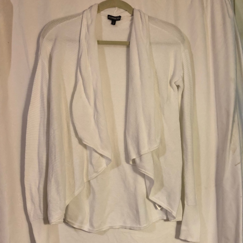 Express- White Cardigan